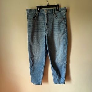 Medium Wash AE Curvy Mom Jean